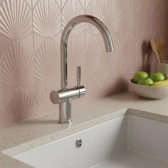 Chrome Monobloc Kitchen Mixer Tap with Swivel Spout Main image