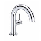 Chrome Side Lever Basin Mixer With Swivel Spout- Deck Mounted