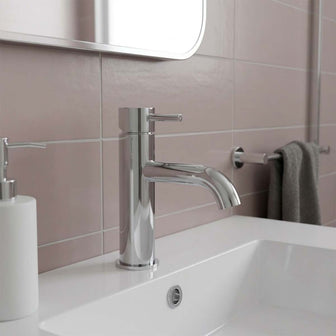 Chrome Single Lever Basin Mixer Deck Mounted Secondary image
