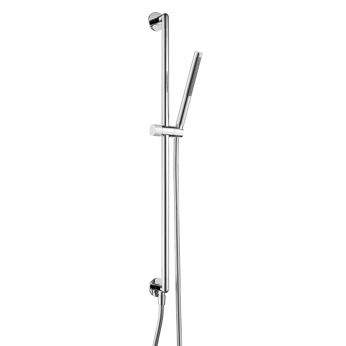 Chrome Slide Rail Kit with Pencil Shower Handset, Hose and Outlet
