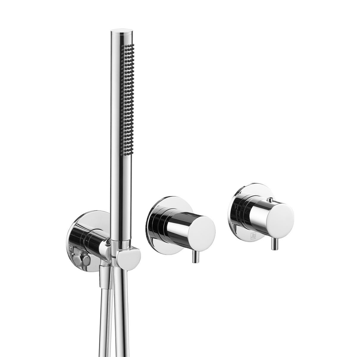 Chrome Thermostatic Concealed 2 Outlet Shower Valve With Handset