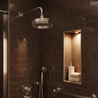 Chrome Traditional Victorian Shower Heads 2500mm,  250mm, 3000mm Main image