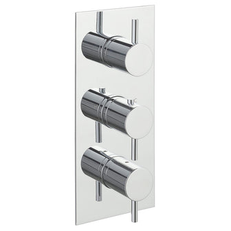 Chrome Triple Outlet Concealed Thermostatic Shower Valve Secondary image