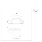Chrome Universal Unslotted and Slotted Basin Waste - Technical details 