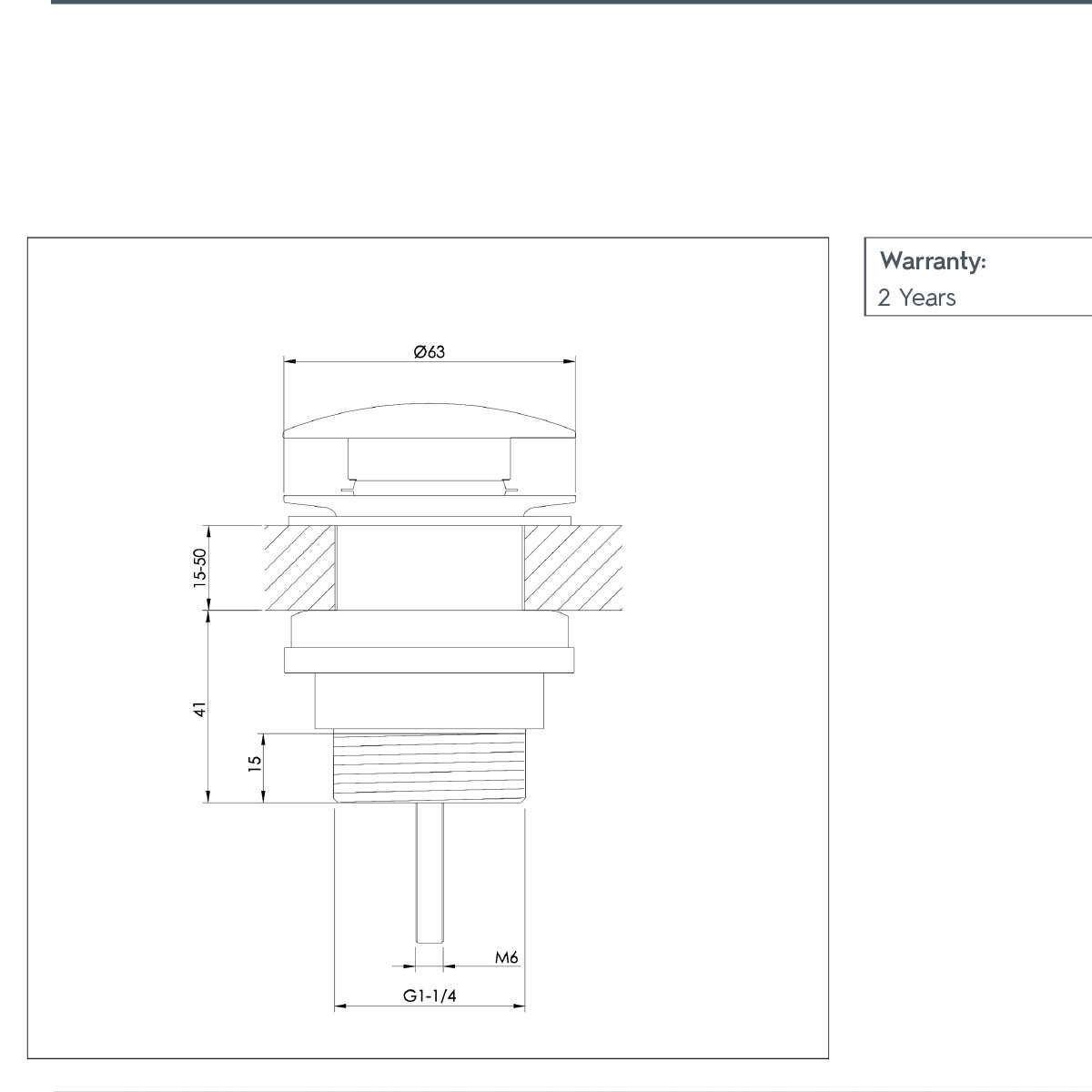 Chrome Universal Unslotted and Slotted Basin Waste - Technical details 