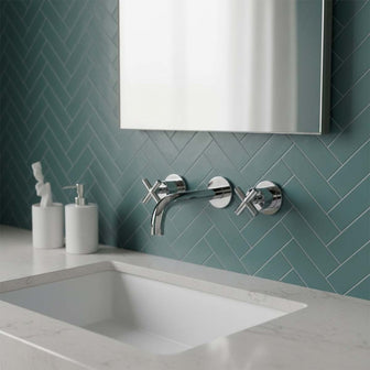 Chrome Wall Mounted Sink Mixer Tap  Main image