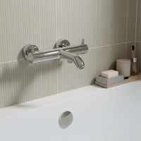 Chrome Wall Mounted Thermostatic Bath Shower Mixer Tap 