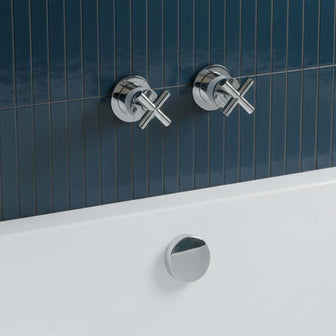 Wall Mounted Side Valves with Overflow Bath Filler and Click Clack Waste Main image