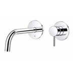 Chrome single lever basin mixer tap wall mounted 