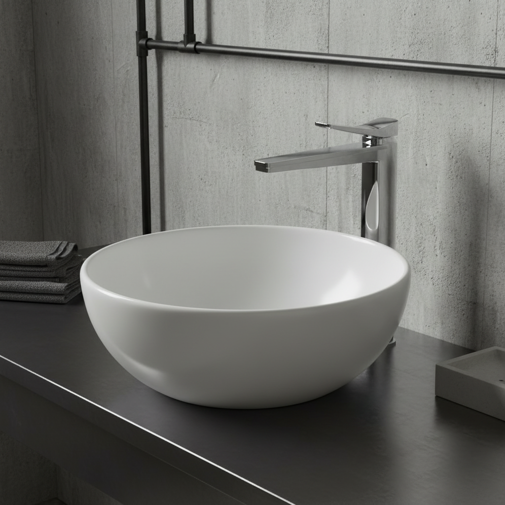 Chrome tall basin mixer tap 