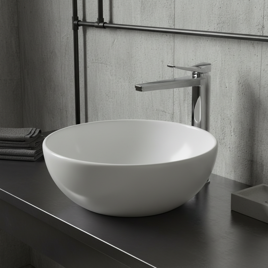 Chrome tall basin mixer tap 