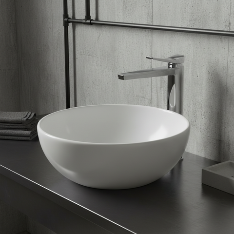 Chrome tall basin mixer tap 