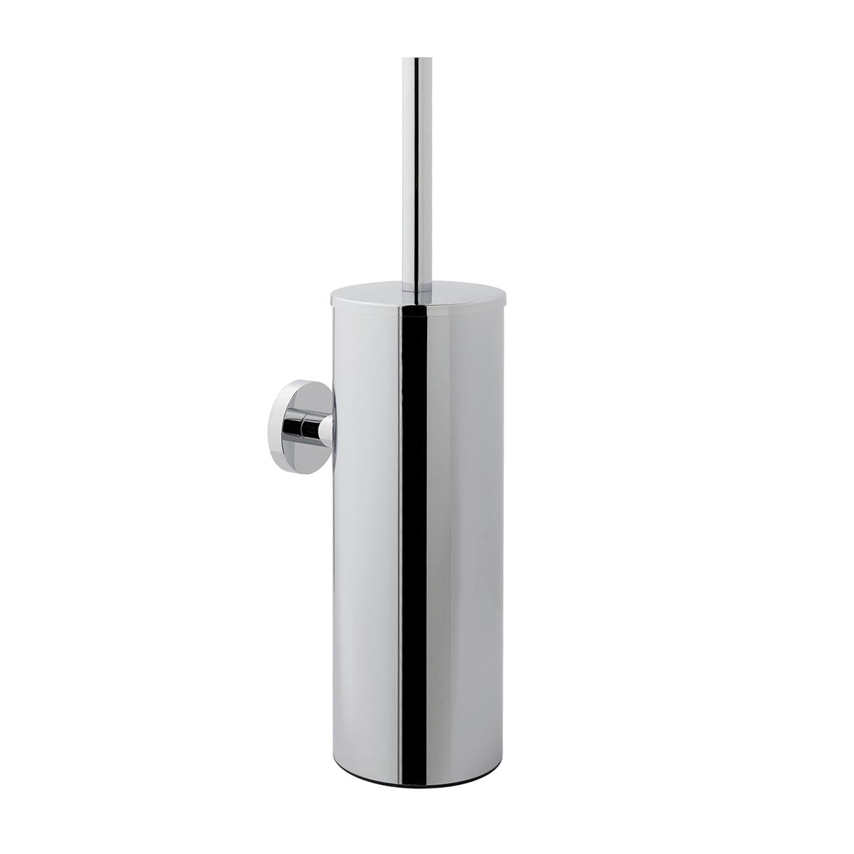 Chrome toilet brush holder