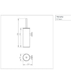 Chrome toilet brush holder technical_details