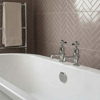 Traditional Deck Mounted Bath Pillar Taps Secondary image