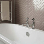 Chrome traditional bathroom tap pilars pich handles 