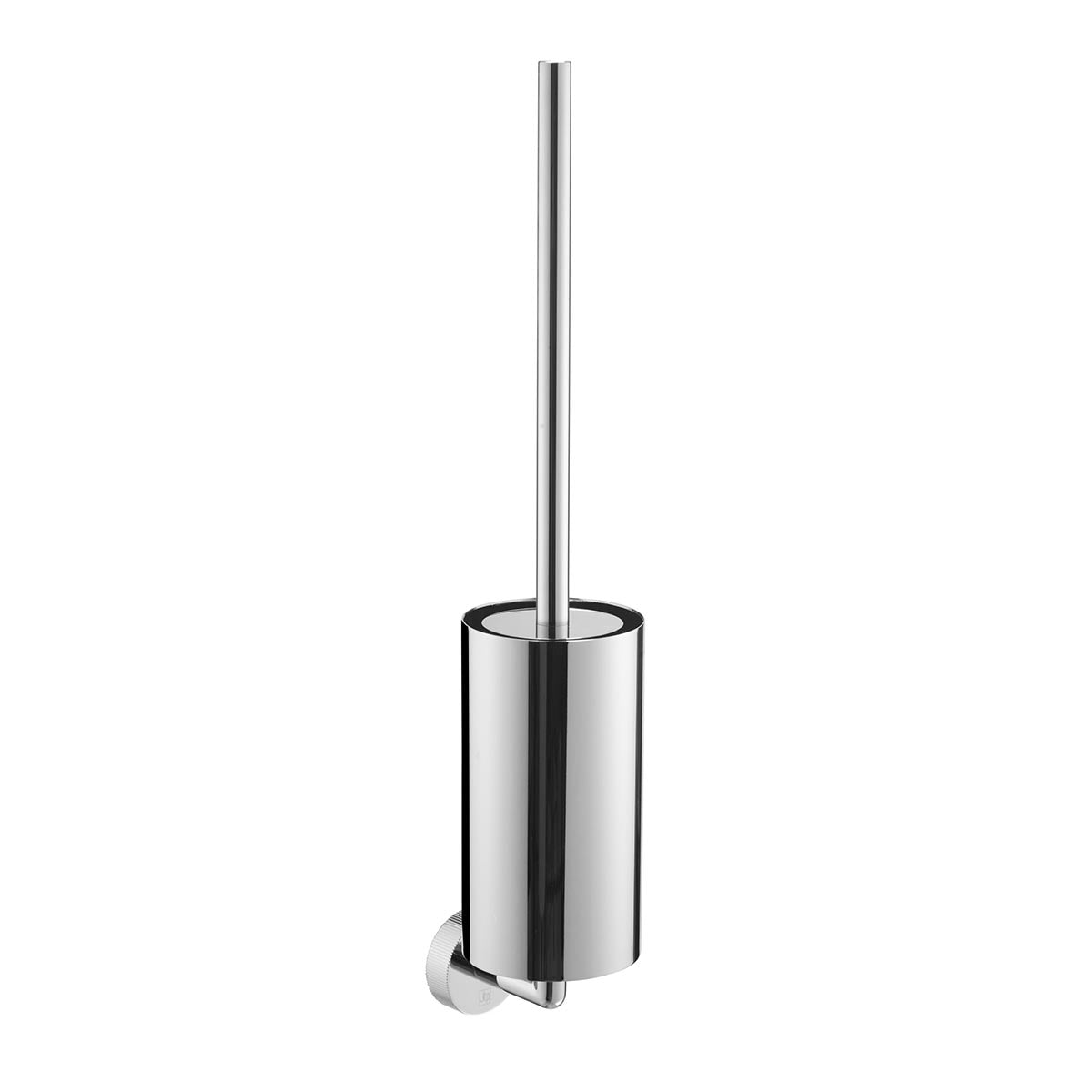 Chrome wall-mounted toilet brush holder