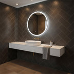 Circle LED Bathroom Mirror with Light