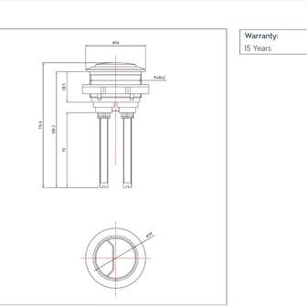 Close Coupled Toilet Dual Push Button 48mm  - Brushed Bronze Secondary image