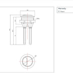 Close Coupled Toilet Dual Push Button 48mm - technical details 