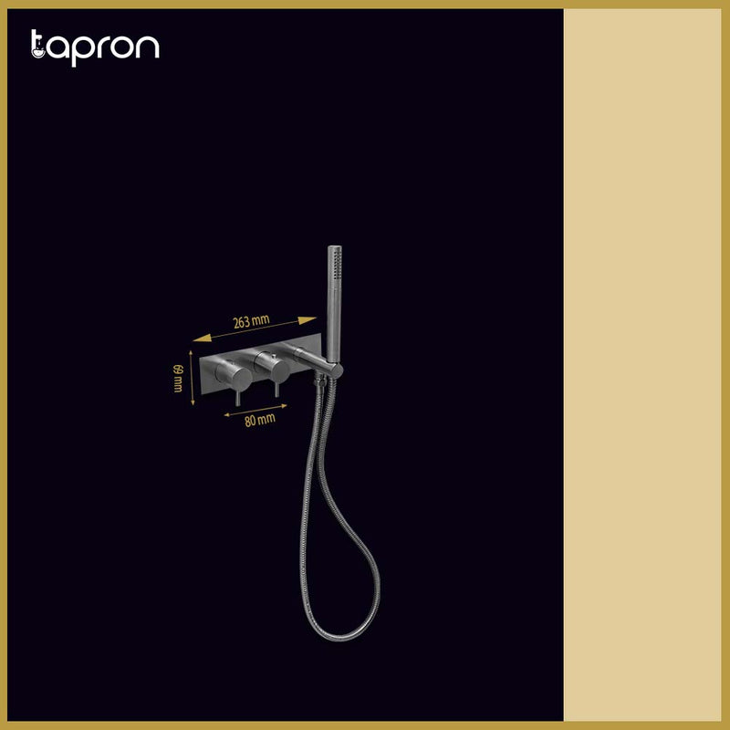 VOS Brushed Black bathroom Taps-Tapron
