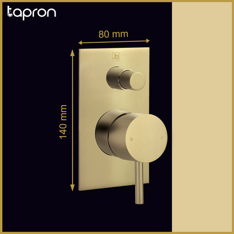Gold Single Lever Manual Diverter Valve-Tapron