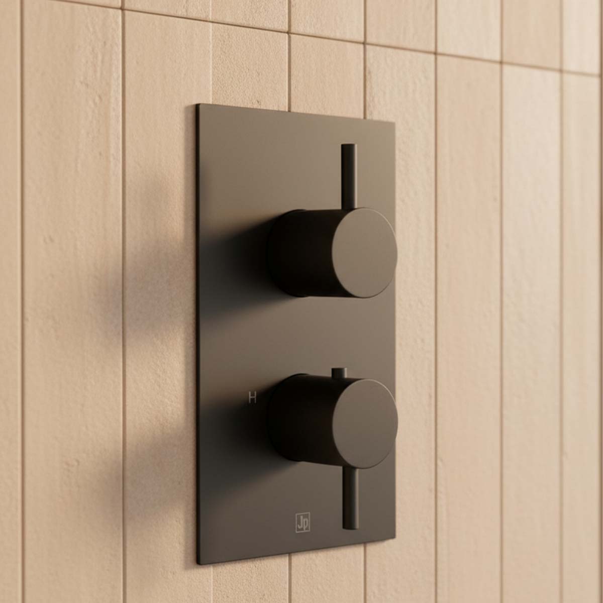Concealed 2 Outlet Shower Valve - Matt  Black