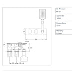 Concealed 2 Outlet Shower Valve with Shower Handle - Brushed Bronze