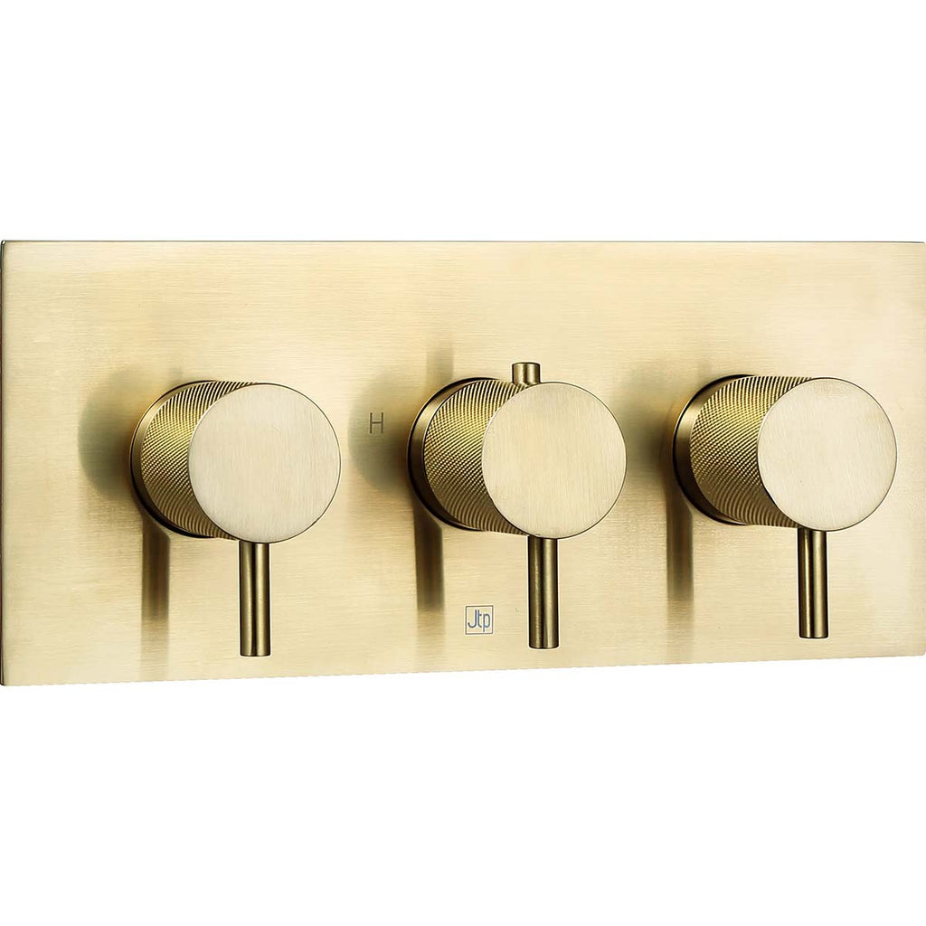 Concealed 3 Outlet Shower Valve Brushed brass