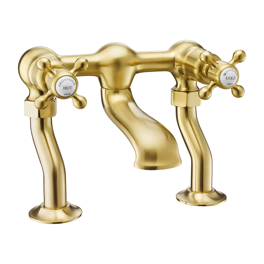 Deck-Mounted Bath Filler Tap - Brushed Brass