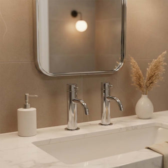 Deck Mounted Basin Pillar Taps – Chrome Main image