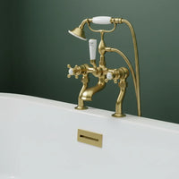 Traditional Bath Shower Mixer Tap Deck Mounted