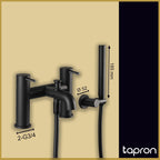 black bath mixer tap with shower kit