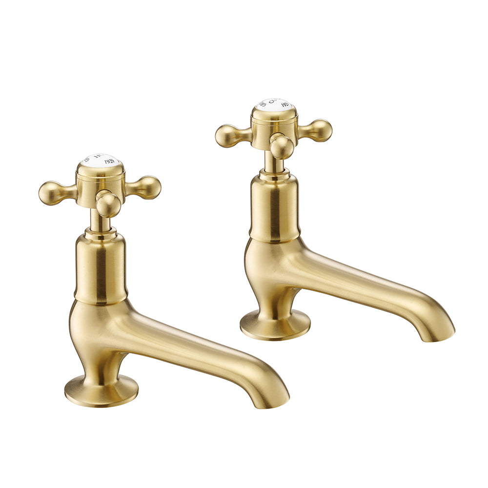Deck_Mounted_Brushed_Brass_Long_Nose_Crosshead_Basin_Pillar_Taps