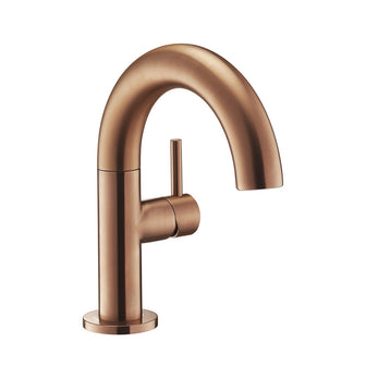 Deck Mounted Brushed Bronze Side Lever Basin Mixer Tap Secondary image