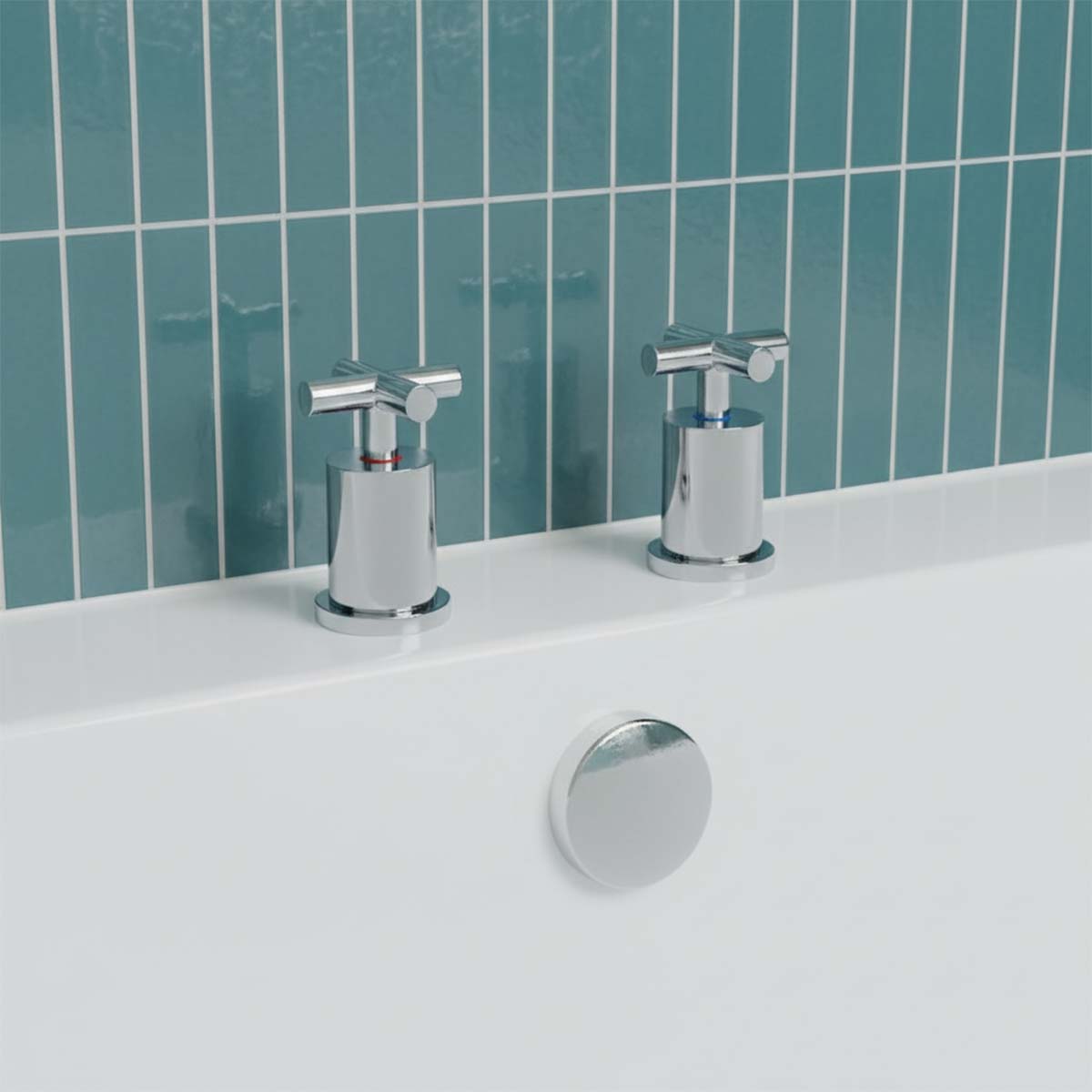 Deck Mounted Side Panel Valves - Chrome 