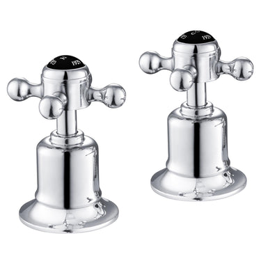 Deck Mounted Traditional Chrome Bath Panel Valve – Set of 2- ¾
