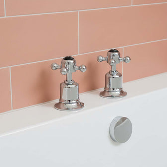 Traditional Style Deck Mounted Traditional Chrome Bath Panel Valves Main image