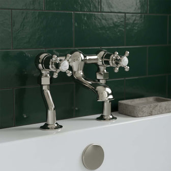 Traditional Deck Mounted Bath Filler Tap  – Brushed Nickel Secondary image