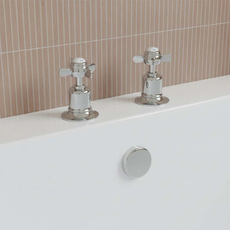 Deck mounted bath valves - chrome  Main image