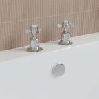 Deck mounted bath valves - chrome 