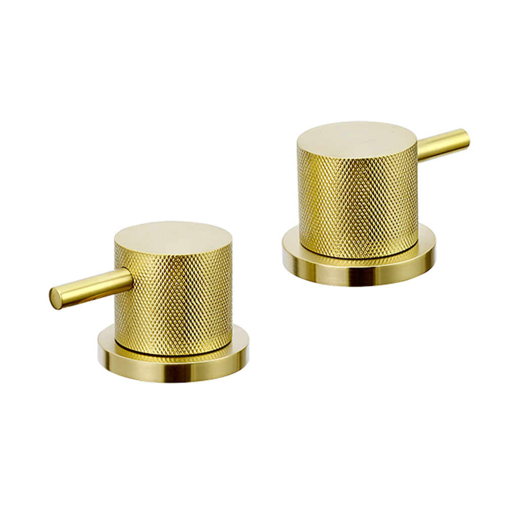 Designer Handles Stop Valve - Brushed Brass