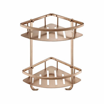Two Tier Corner Shower Basket - Brushed Bronze Secondary image
