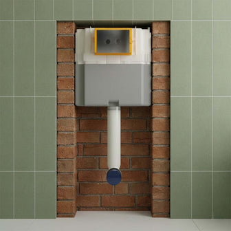 Dual Flush Concealed Cistern with Brushed Black Flush Plate Main image
