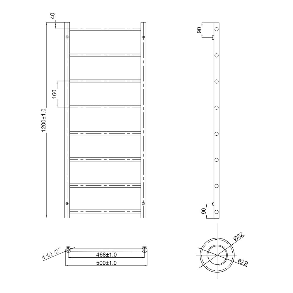 Duel fuel radiator for bathroom