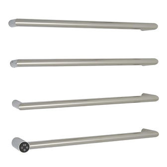 PrimeObi Chrome Round Bar Heated Dry Electric Towel Rail Secondary image