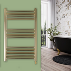 brushed gold electric towel rail