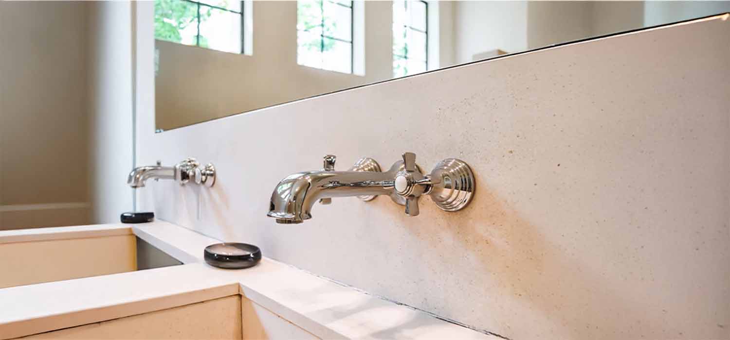 chrome plated brass taps