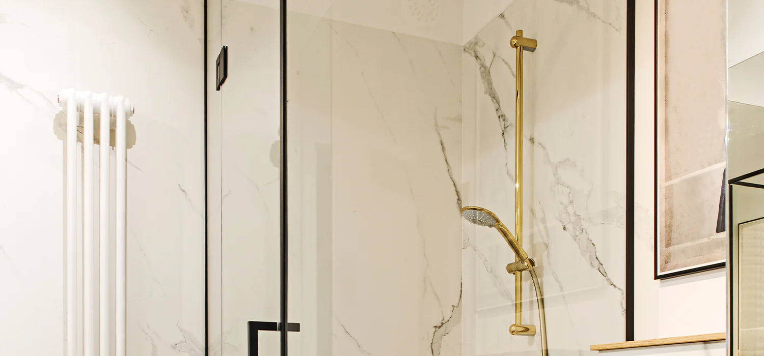 master bathroom shower fixtures gold vs matte black comparison