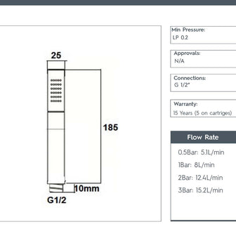Chrome Single Function Shower Handle Secondary image